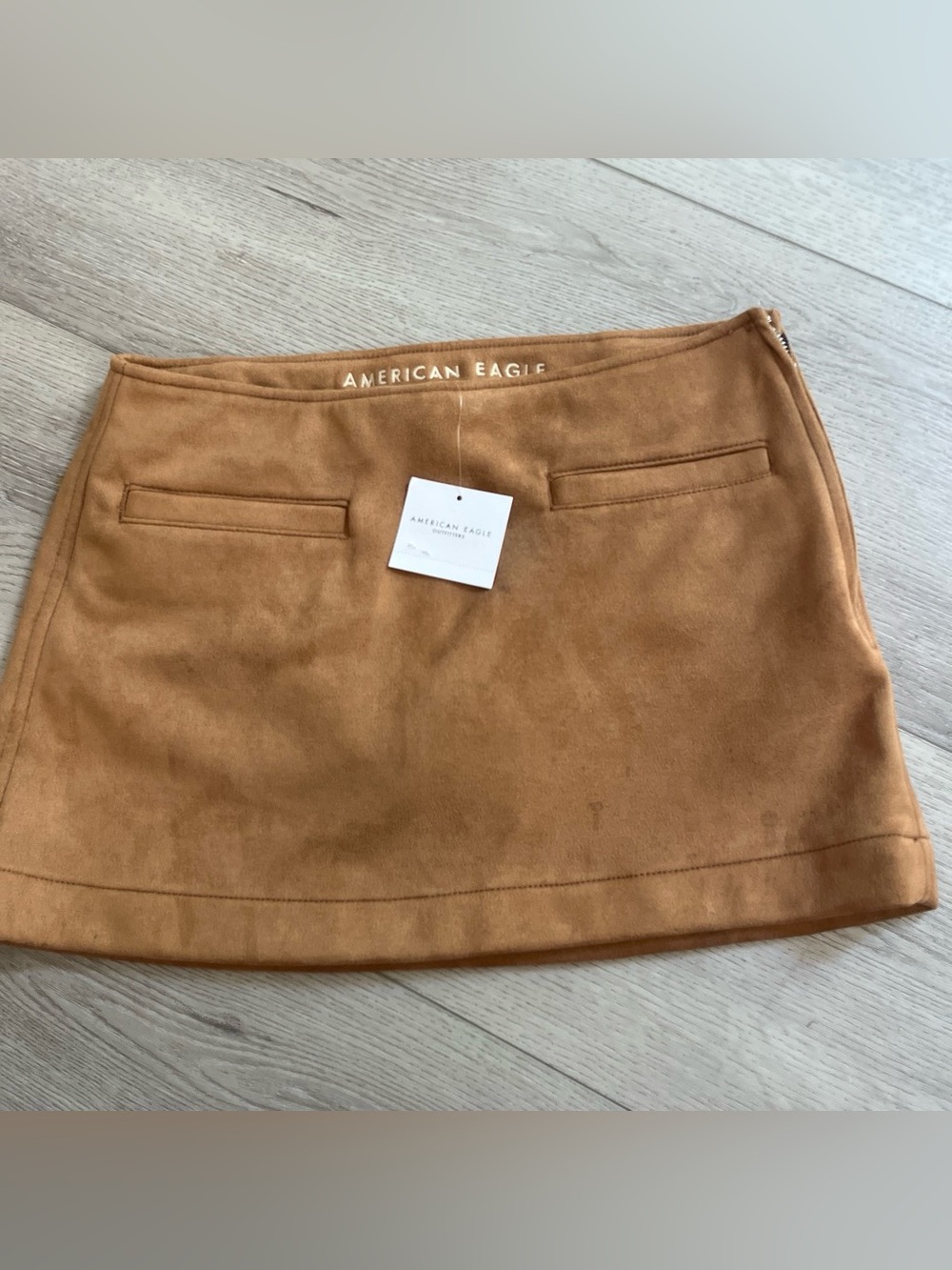 American Eagle Outfitters Suede Mini Skirt in Camel Brown